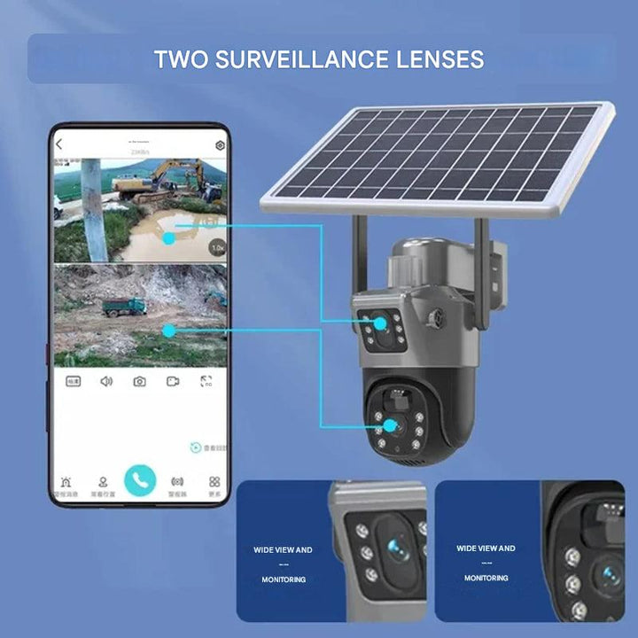 4K Solceller Trådløst Overvågningskamera | Smart 360° Rotation