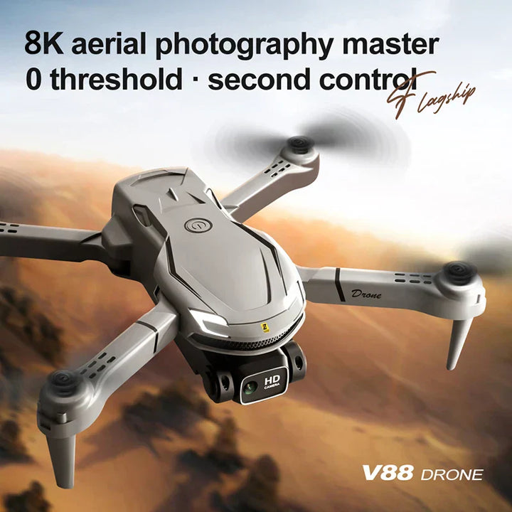 Leo | Mini V88 Drone 8K med GPS og HD Dobbelt Kamera – Professionel Luftfotograferingsdrone