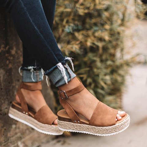 Indigo | Dame Platform Espadrille Sandaler