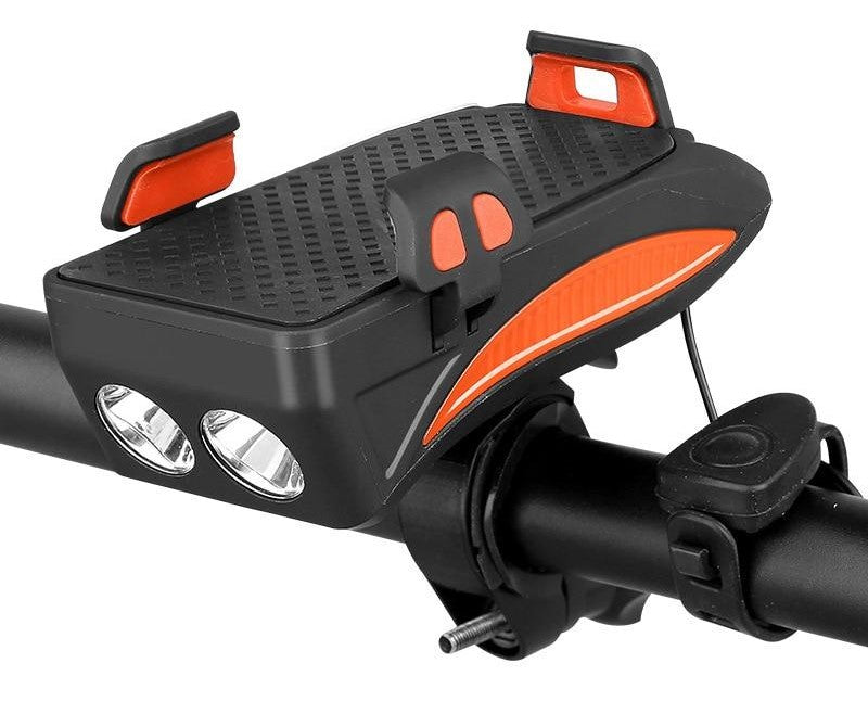 Cykel Monter | Cykelstyr Telefon Monter med Lys og Powerbank