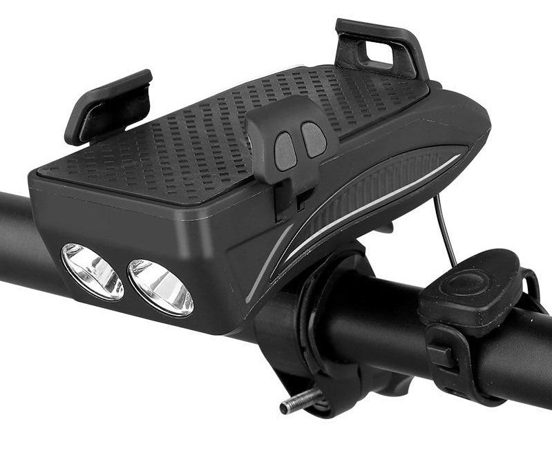 Cykel Monter | Cykelstyr Telefon Monter med Lys og Powerbank