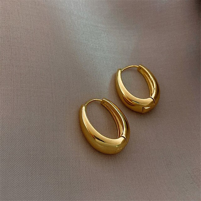 Klassiske Guld Hoop øreringe