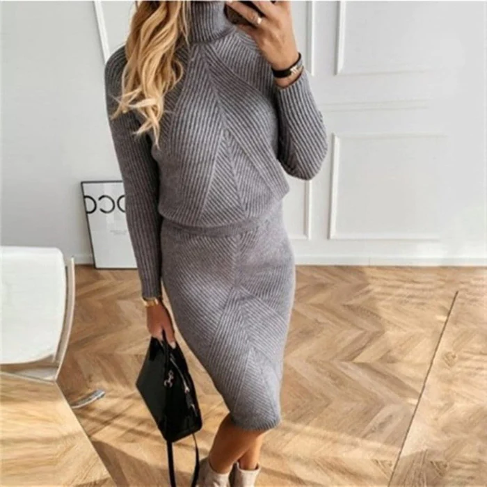 Emara | Komfortabel Strikket Sweaterkjole til Kvinder