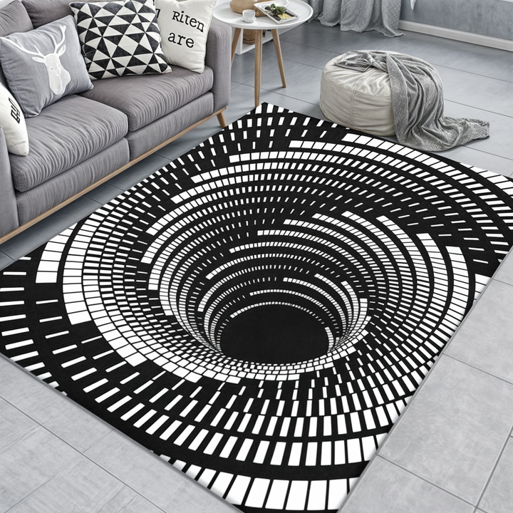 3D Geometrisk Illusion-Tæppet | Dekorativ Gang- og Dørmåtte