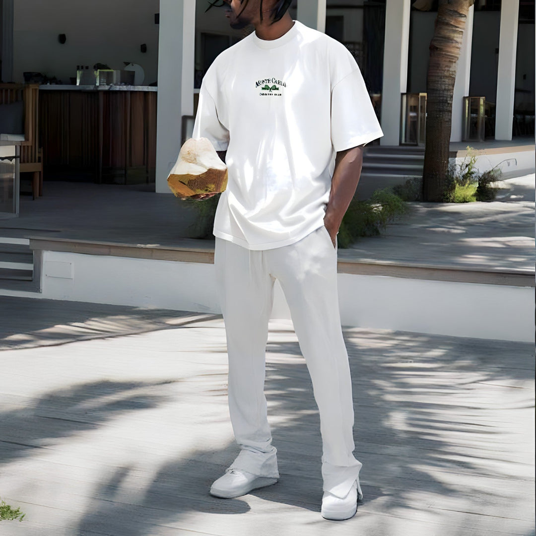 Orav | Hvid Grafisk T-shirt