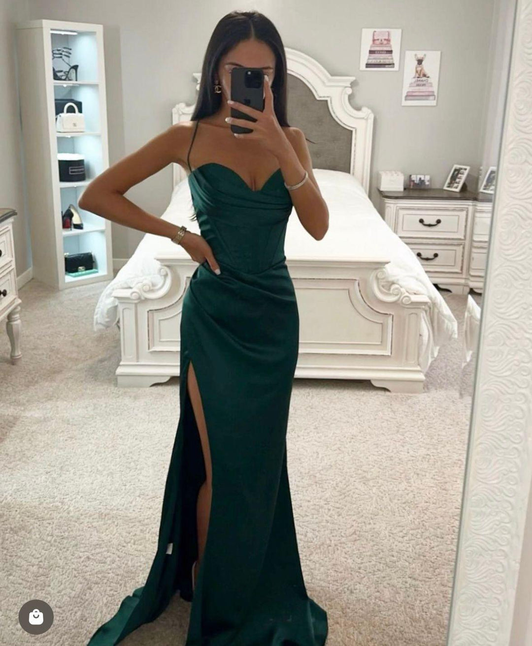 Alouette | Elegante Sateng Aftenkjole
