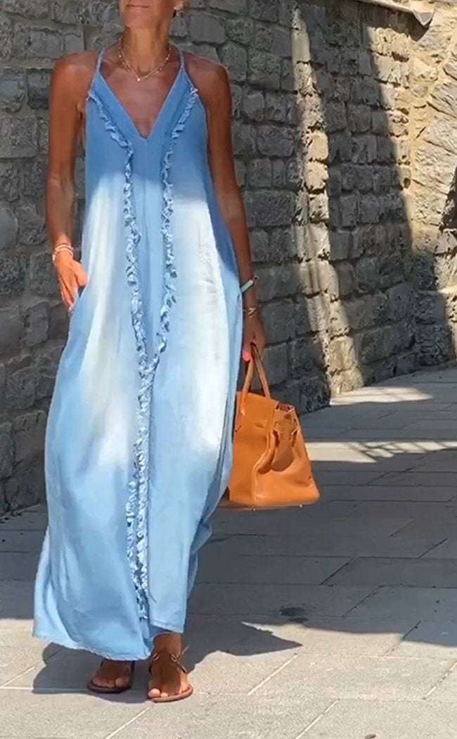 Orelia | Kvinder Komfortabel Denim Pinaforkjole