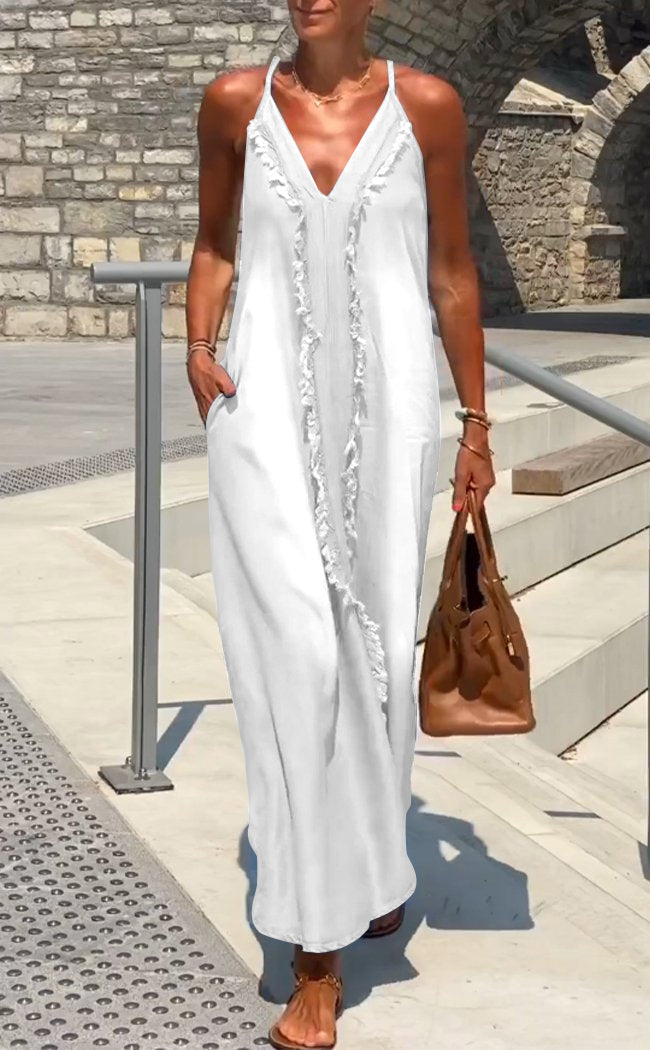 Orelia | Kvinder Komfortabel Denim Pinaforkjole