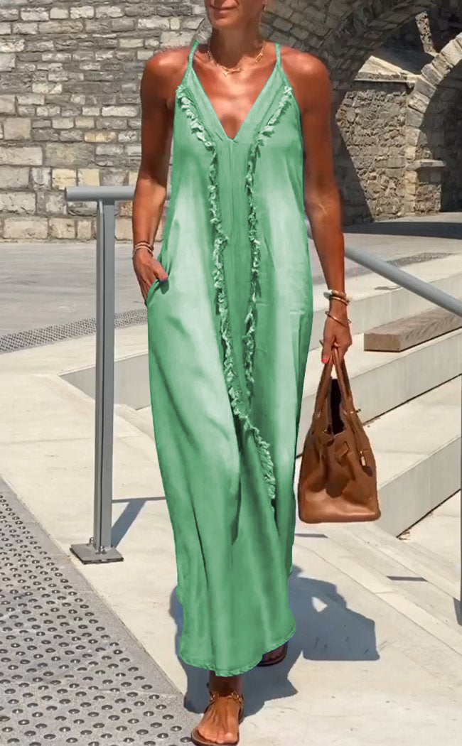 Orelia | Kvinder Komfortabel Denim Pinaforkjole