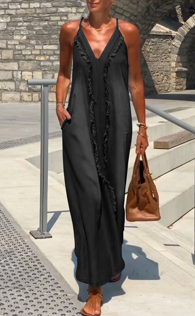 Orelia | Kvinder Komfortabel Denim Pinaforkjole