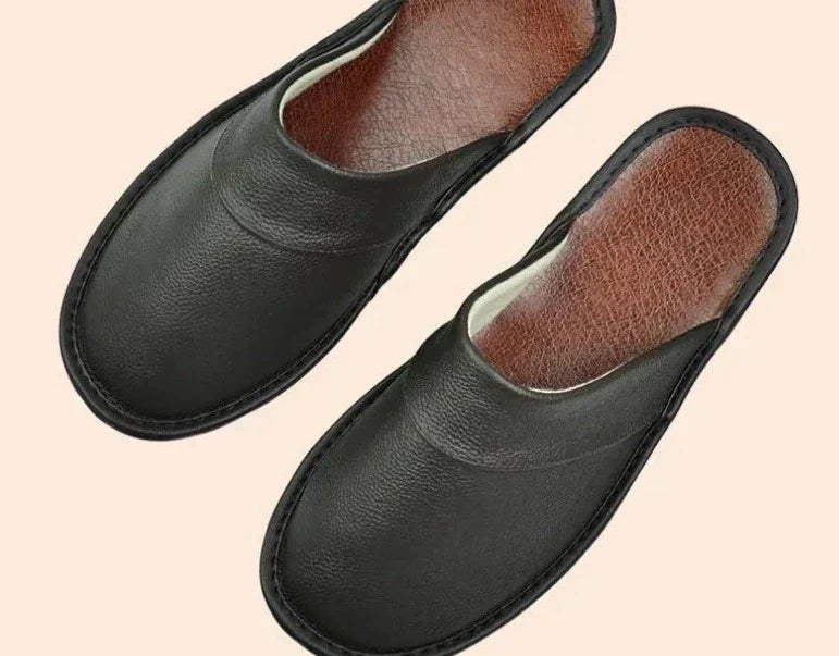 Herre Læder Hjemmesko | Bløde Slip-On Hussko