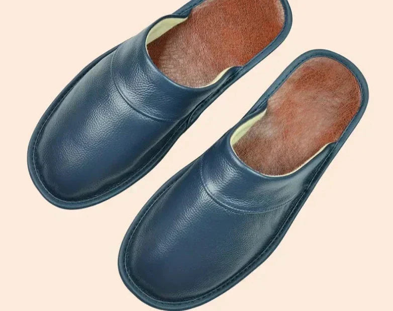 Herre Læder Hjemmesko | Bløde Slip-On Hussko
