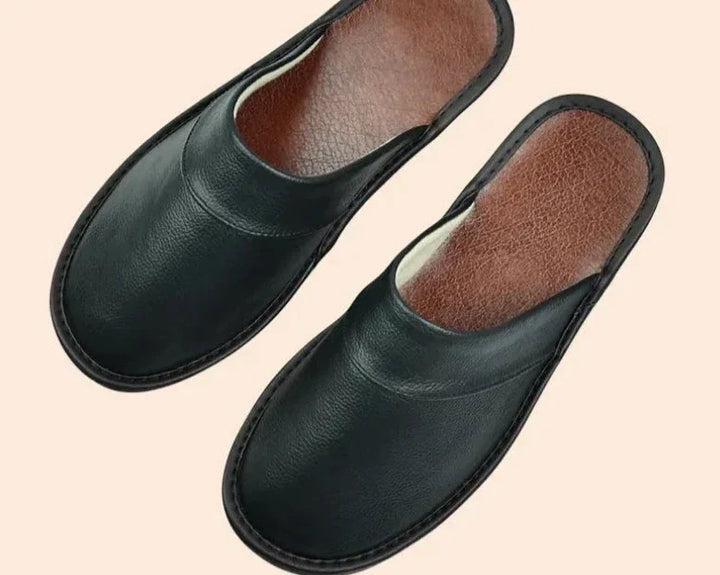 Herre Læder Hjemmesko | Bløde Slip-On Hussko