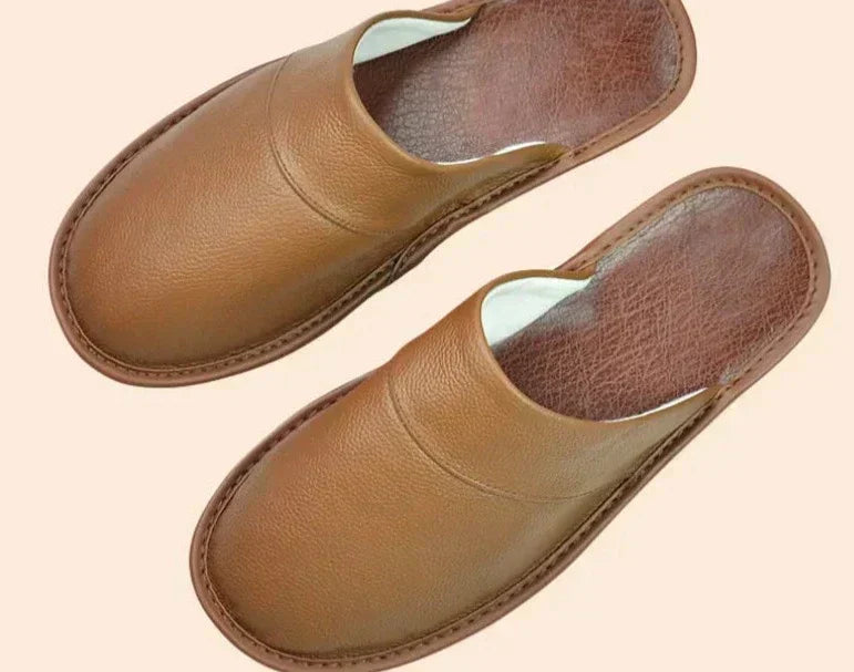 Herre Læder Hjemmesko | Bløde Slip-On Hussko