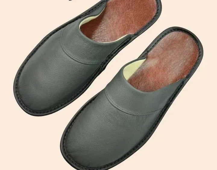Herre Læder Hjemmesko | Bløde Slip-On Hussko