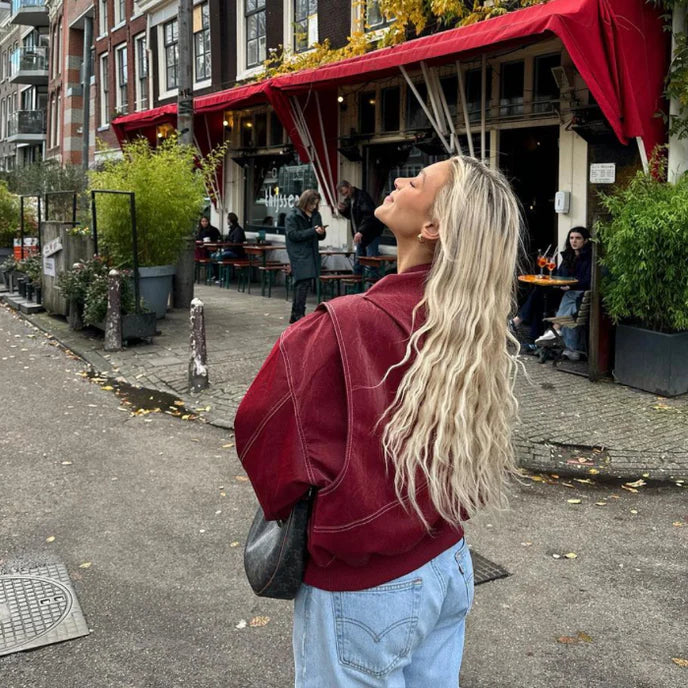 Dame Overdimensioneret Bomberjakke