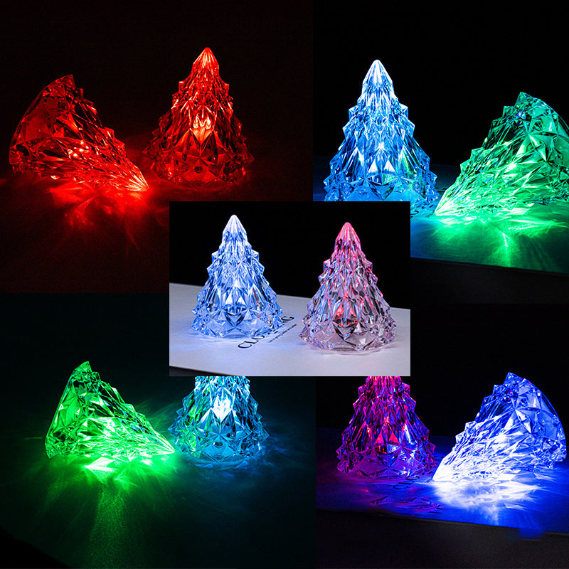 Mini LED Krystal Juletræs Natlys