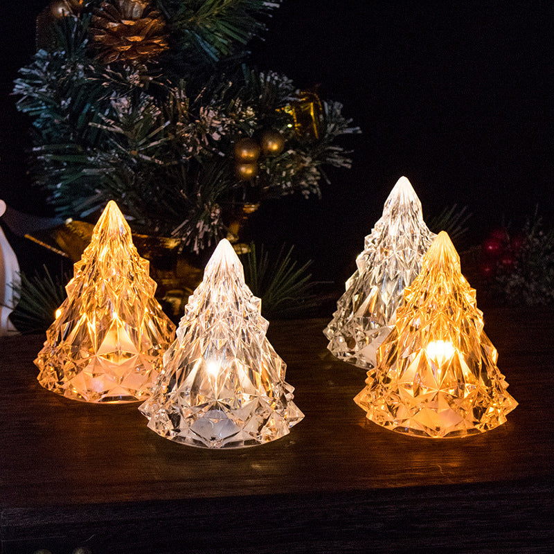 Mini LED Krystal Juletræs Natlys