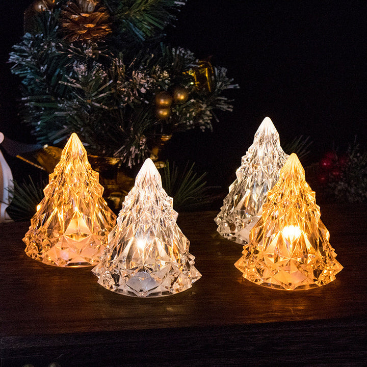 Mini LED Krystal Juletræs Natlys