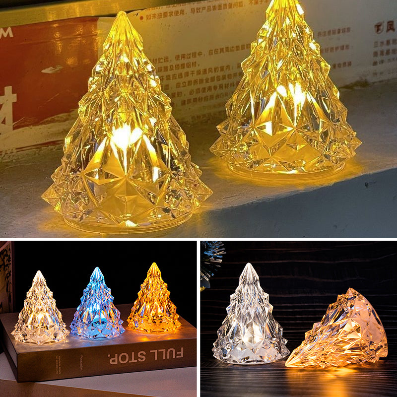Mini LED Krystal Juletræs Natlys