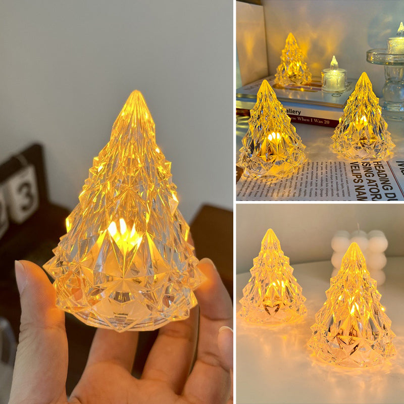 Mini LED Krystal Juletræs Natlys