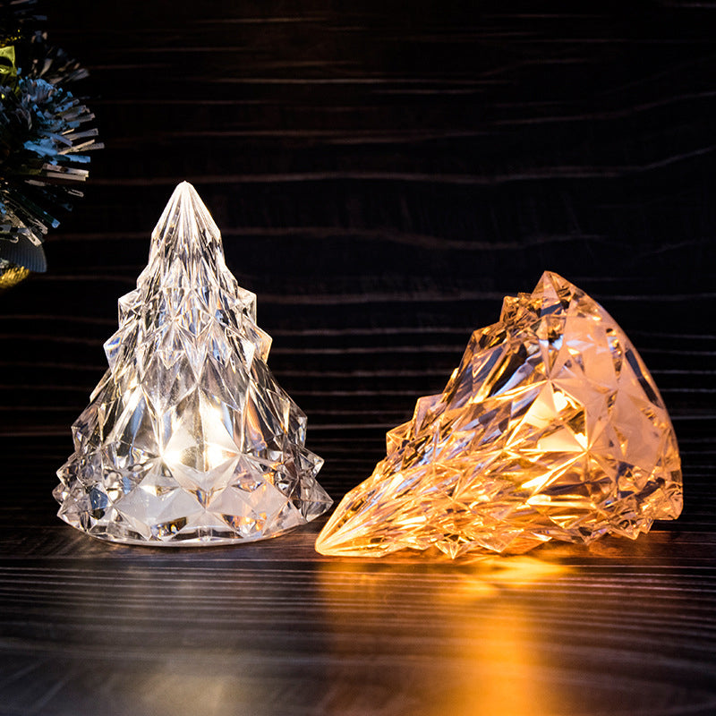 Mini LED Krystal Juletræs Natlys