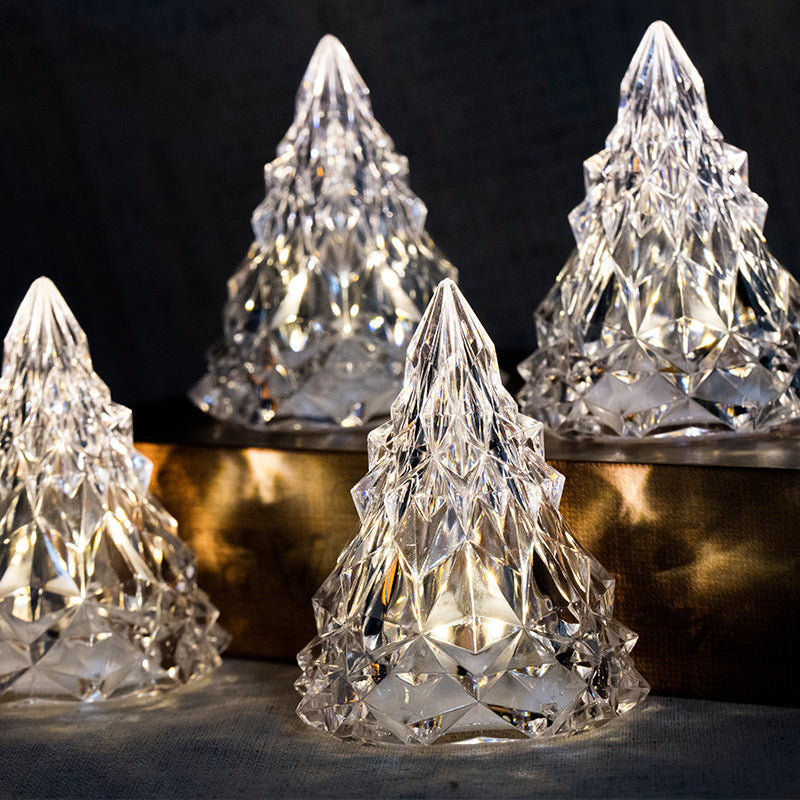 Mini LED Krystal Juletræs Natlys