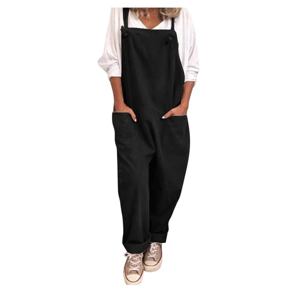 Thalia | Dame Afslappet Pasform Bomuld Linned Jumpsuit