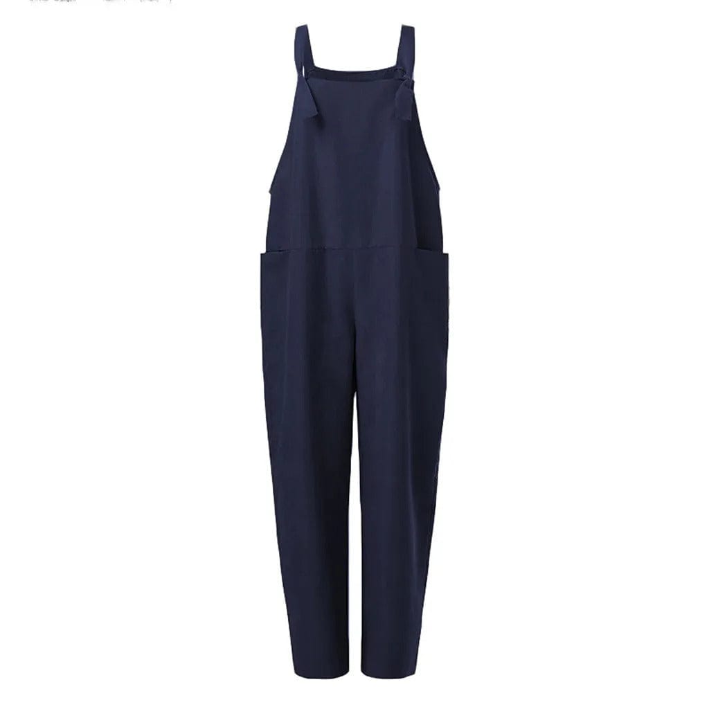 Thalia | Dame Afslappet Pasform Bomuld Linned Jumpsuit
