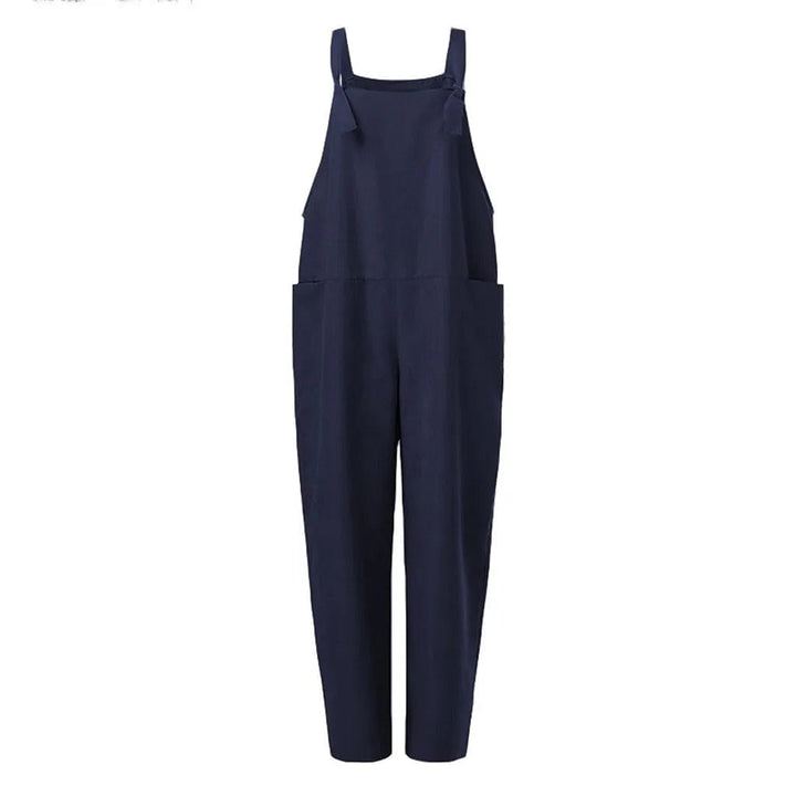 Thalia | Dame Afslappet Pasform Bomuld Linned Jumpsuit