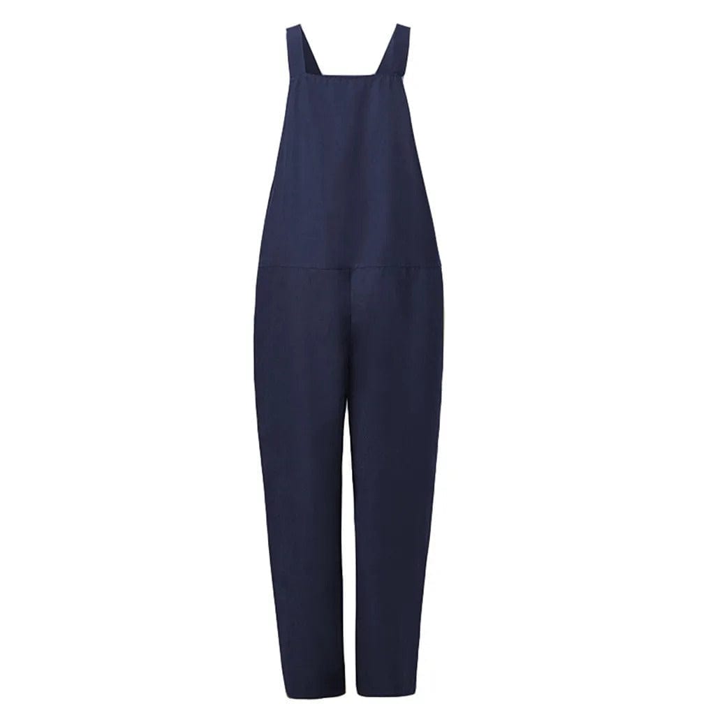 Thalia | Dame Afslappet Pasform Bomuld Linned Jumpsuit