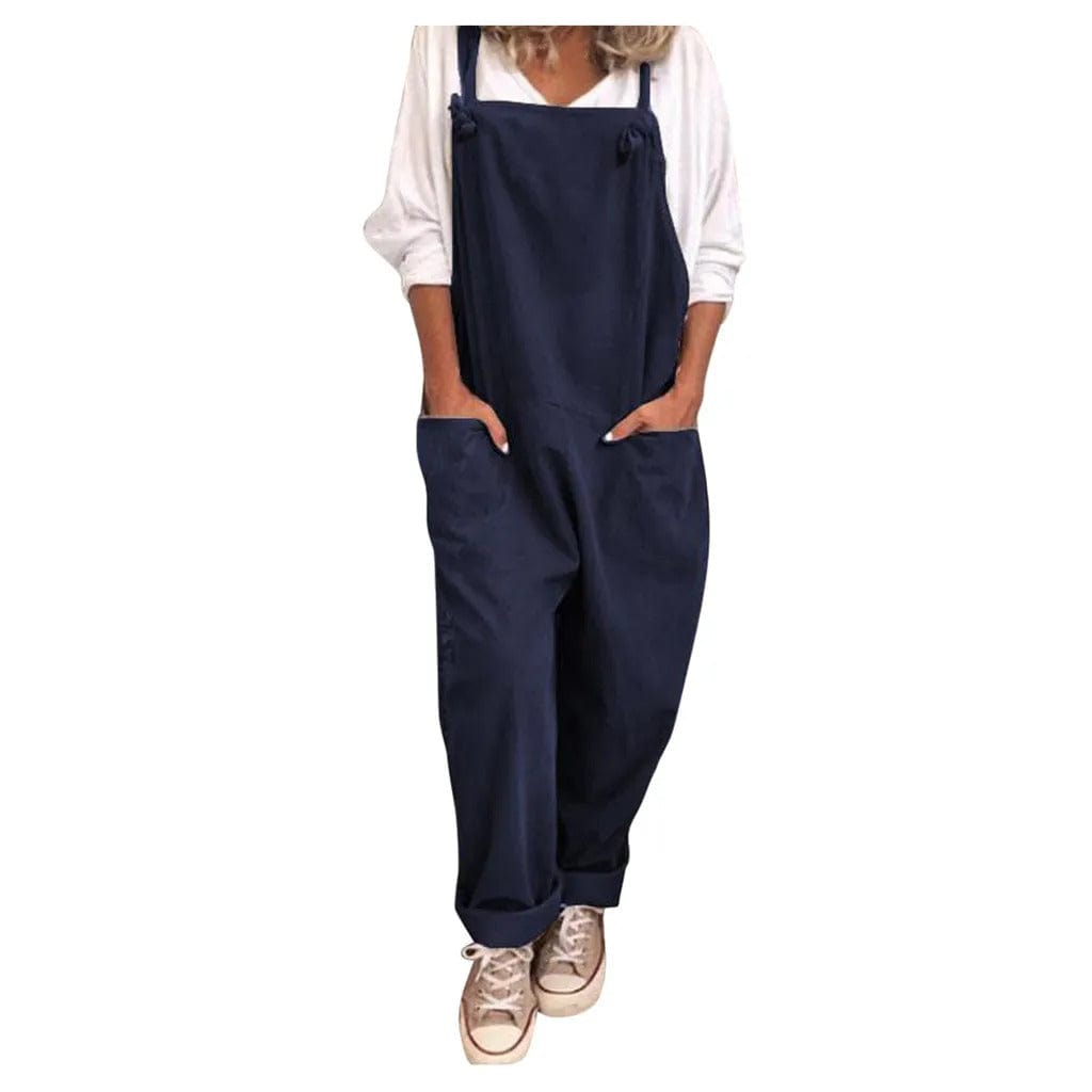 Thalia | Dame Afslappet Pasform Bomuld Linned Jumpsuit