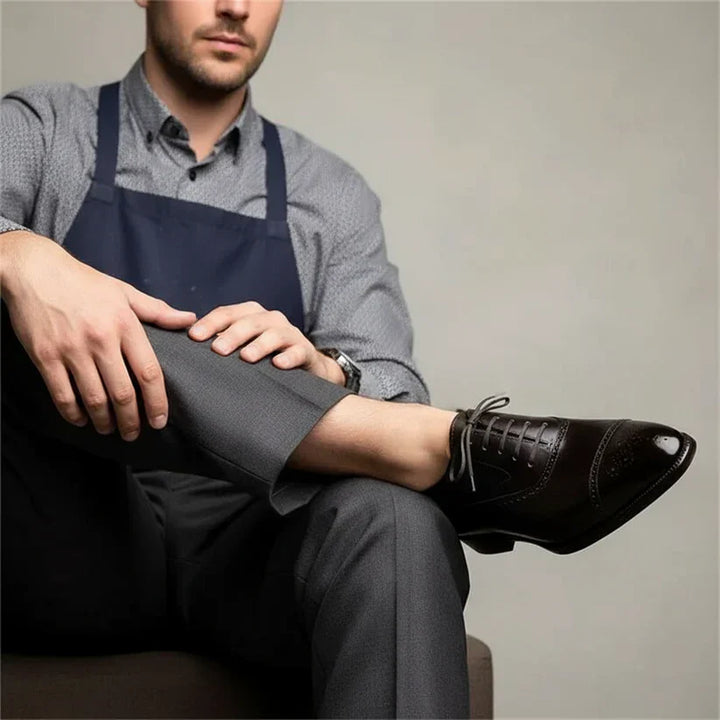 Herre Læder Oxford Brogue Sko | Klassisk Stil
