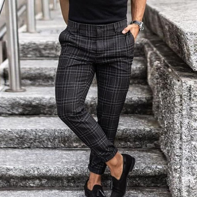 Alaric | Slank Passer Plaid Bukser