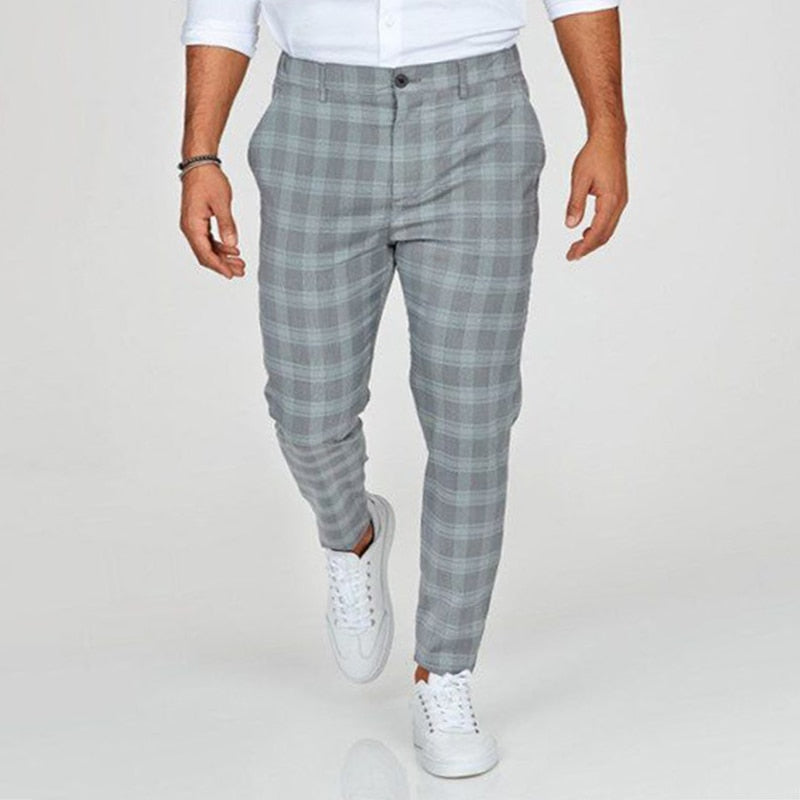 Alaric | Slank Passer Plaid Bukser