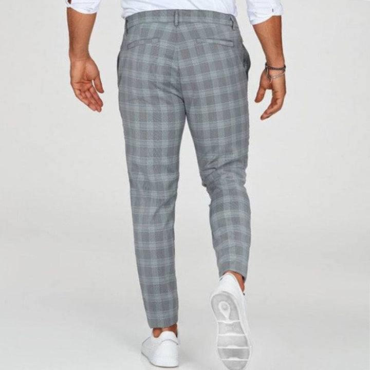 Alaric | Slank Passer Plaid Bukser