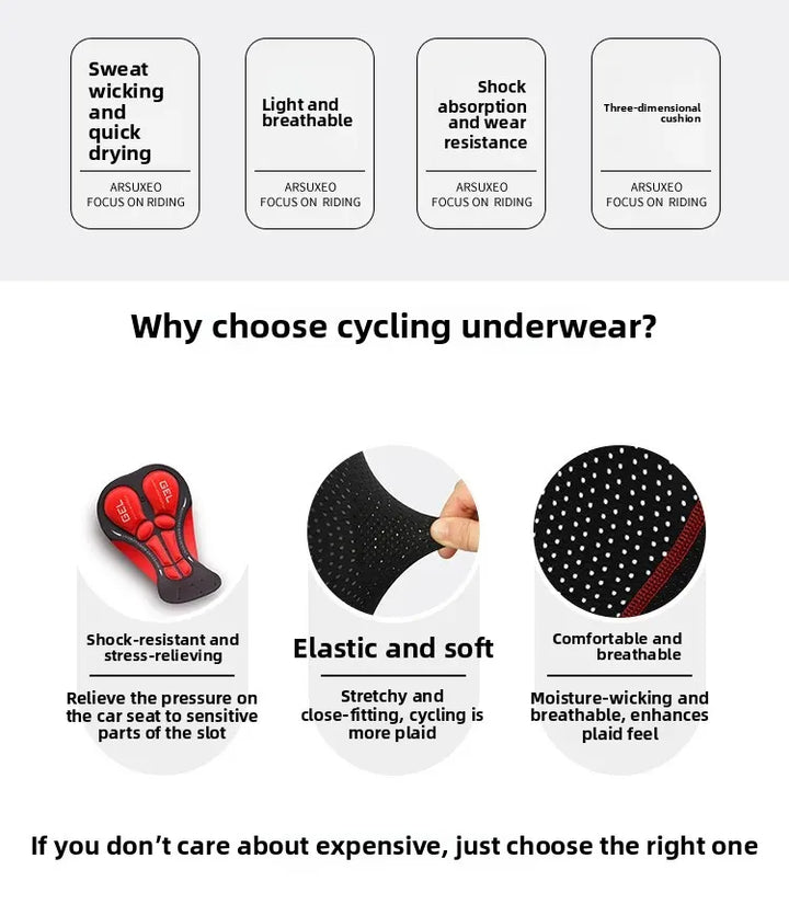 Åndbare Cykelshorts med Stødabsorberende Polstring
