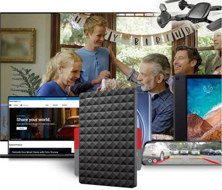 Ekstern Harddisk 1TB | Slank Bærbar USB 3.0-Drev