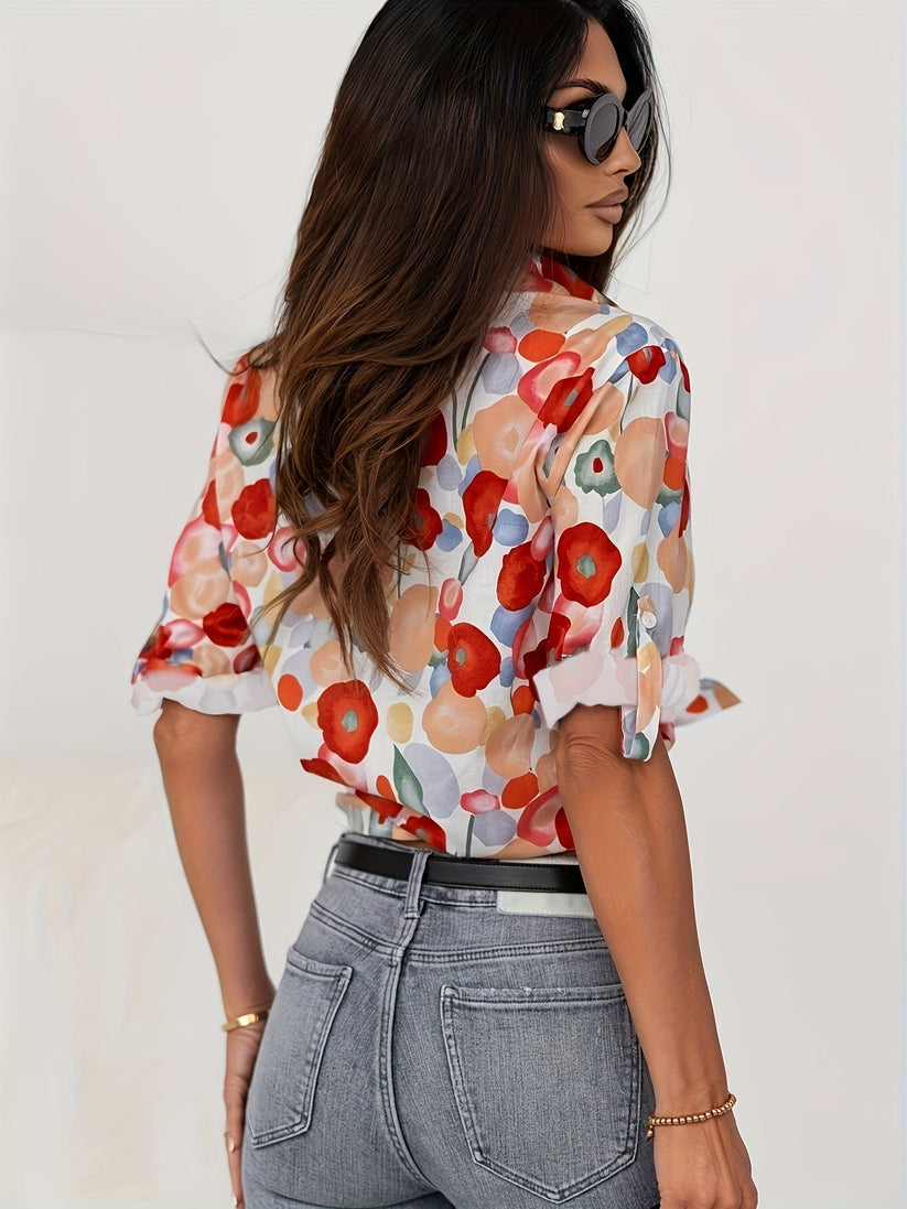 Arisyn | Blomstret Bluse til Kvinder