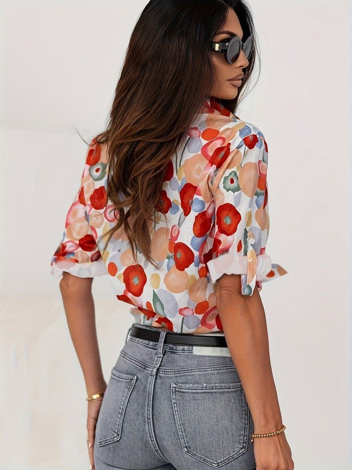 Arisyn | Blomstret Bluse til Kvinder