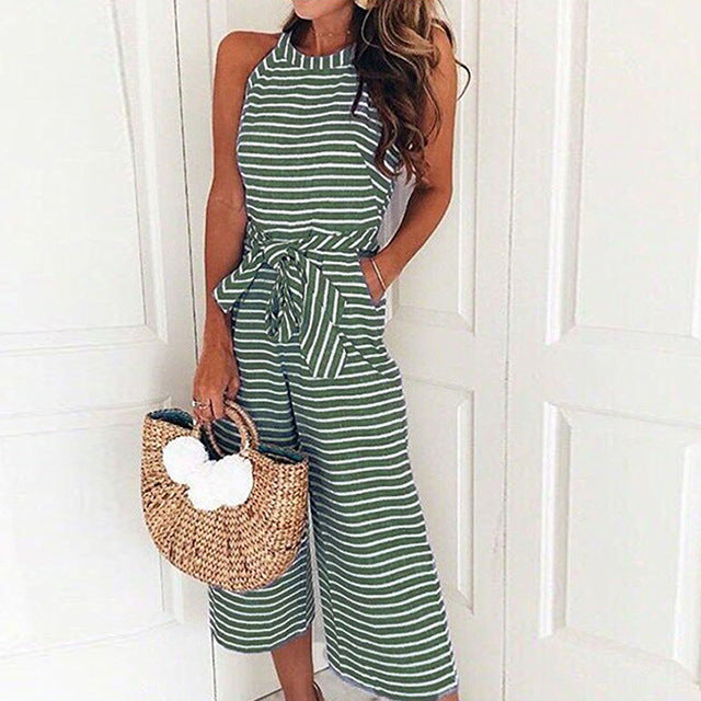 Wren | Dame Nautisk Stribet Jumpsuit