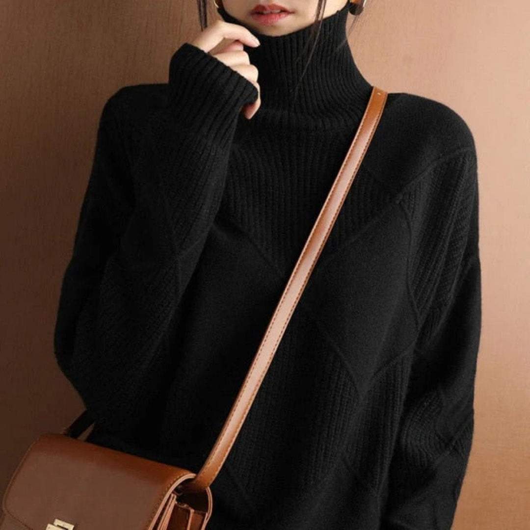 Elegante Dame Rullekravesweater | Varm og Hyggelig