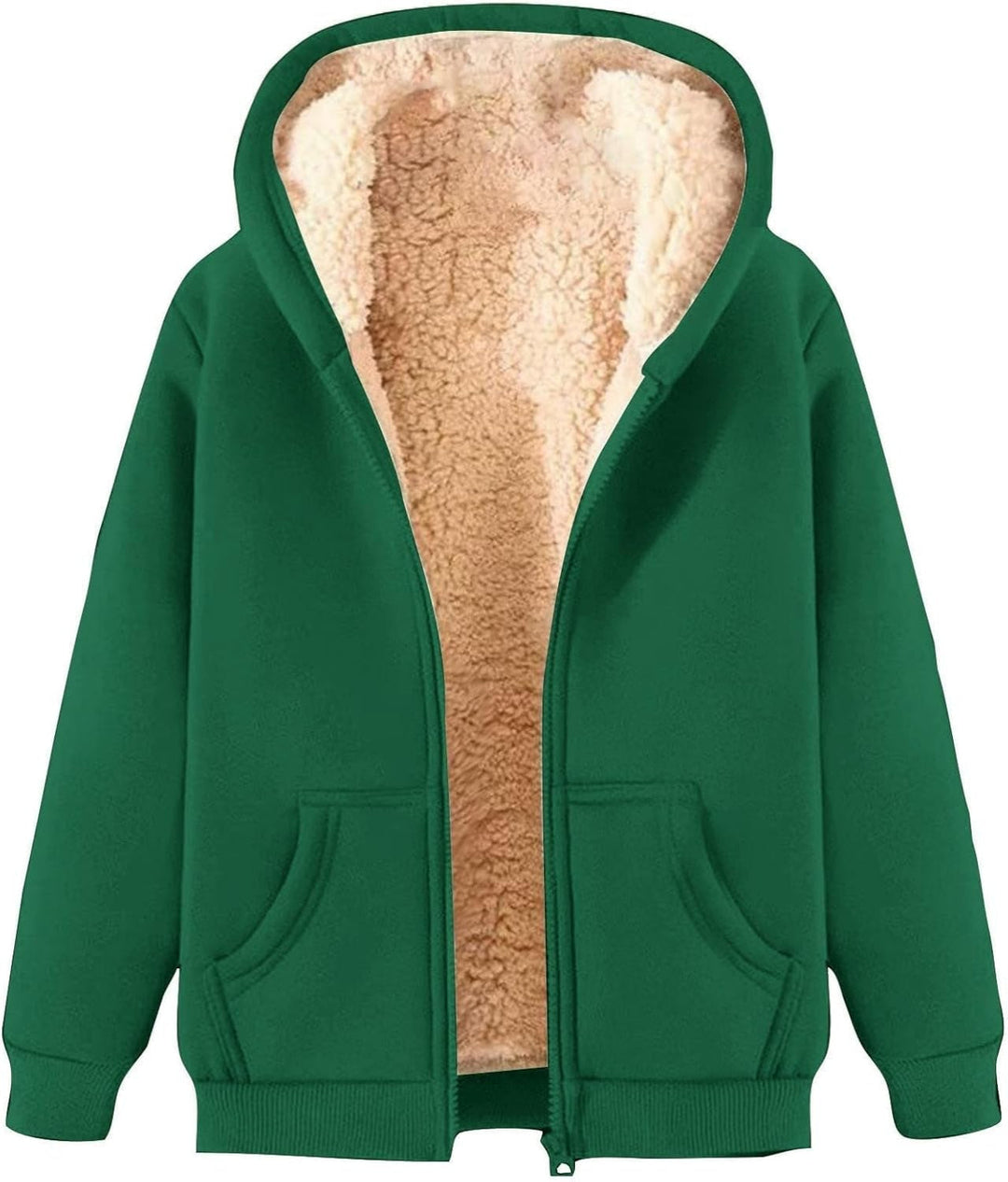 Dame Fleece Lynlås Hættetrøje | Hyggelig, Varm Vinter Sweatshirt