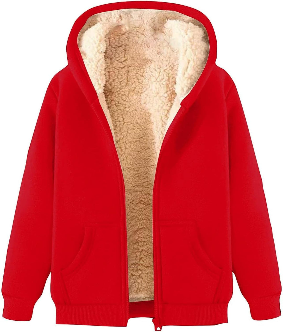 Dame Fleece Lynlås Hættetrøje | Hyggelig, Varm Vinter Sweatshirt