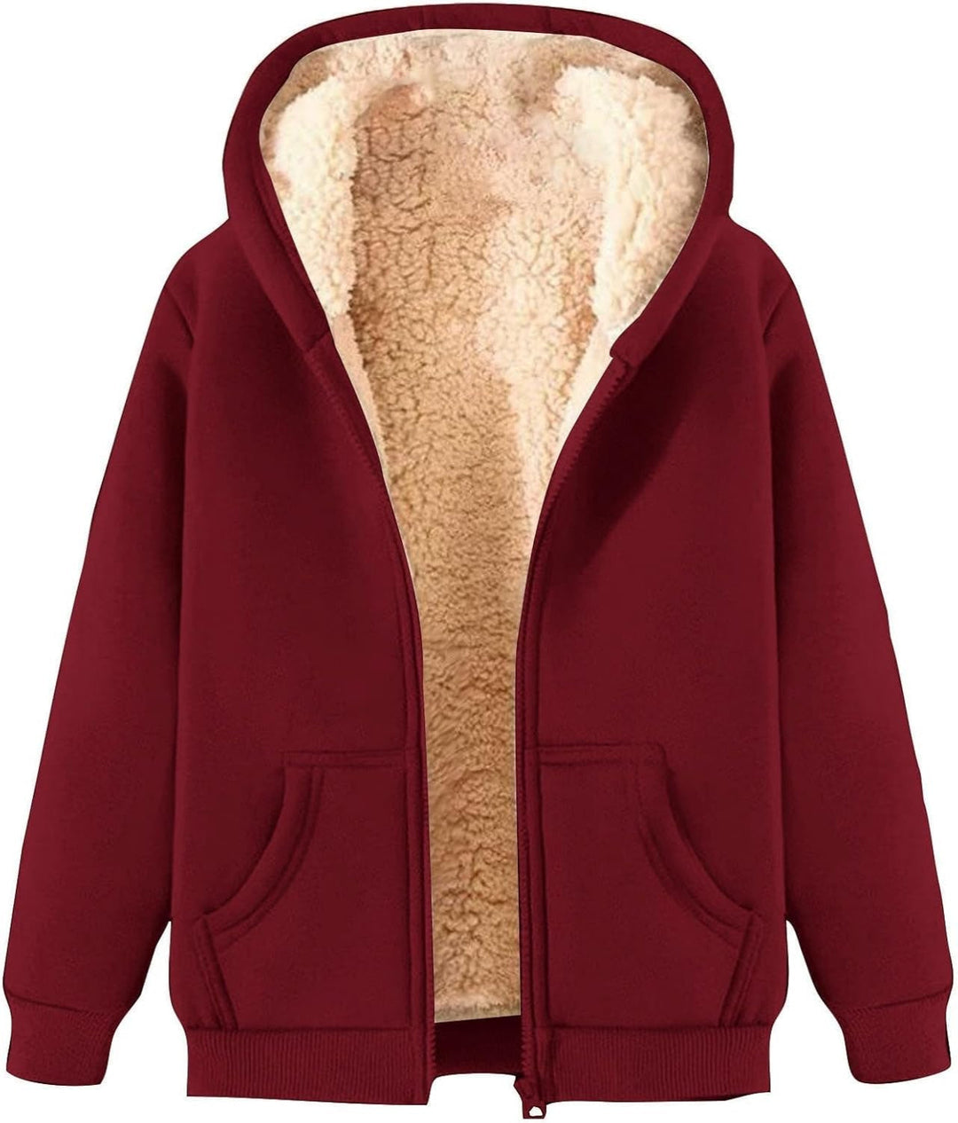 Dame Fleece Lynlås Hættetrøje | Hyggelig, Varm Vinter Sweatshirt
